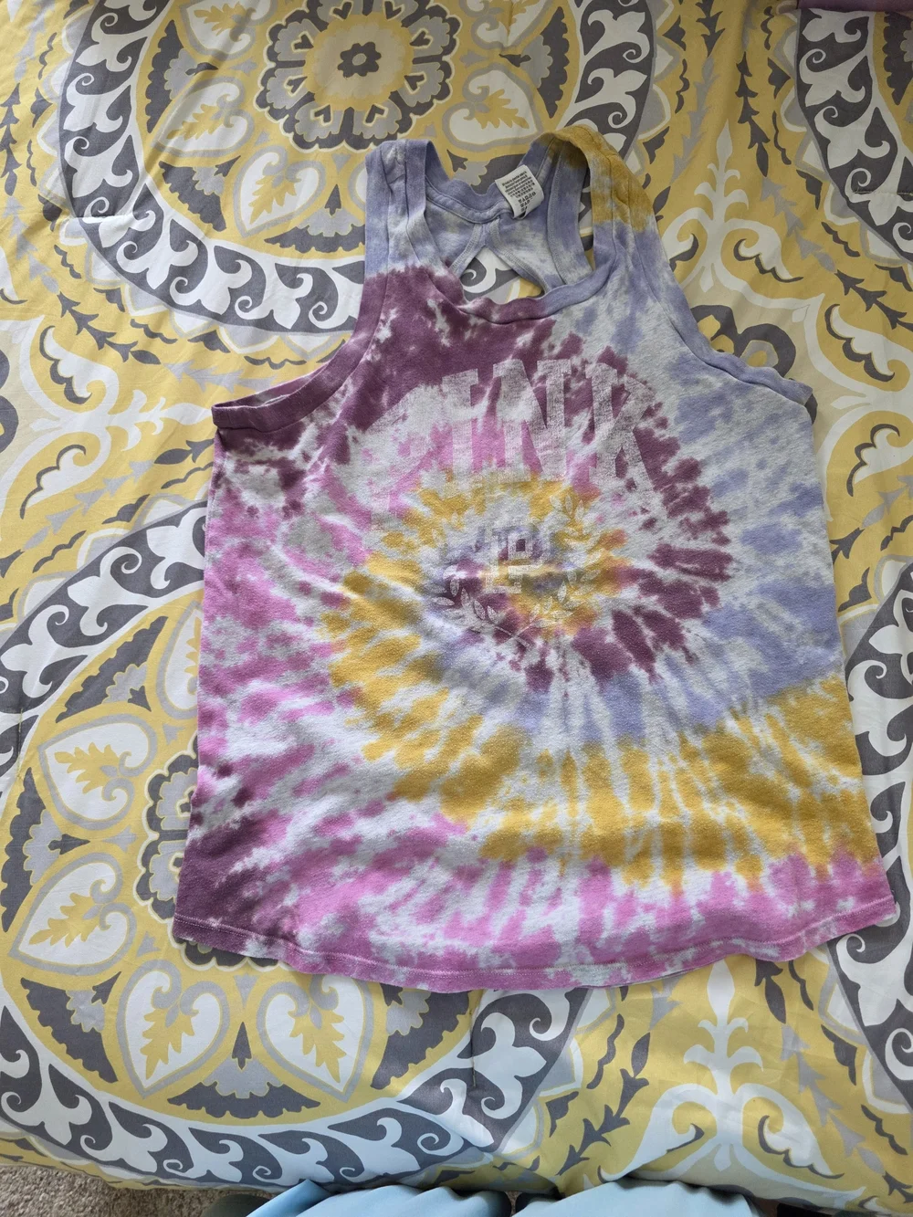 PINK Victoria's Secret Pastel Tie-Dye Lounge Set - Purple, Pink, Yellow - Picture 4 of 5